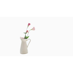白色瓷花瓶花朵