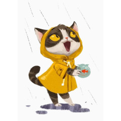 下雨小猫