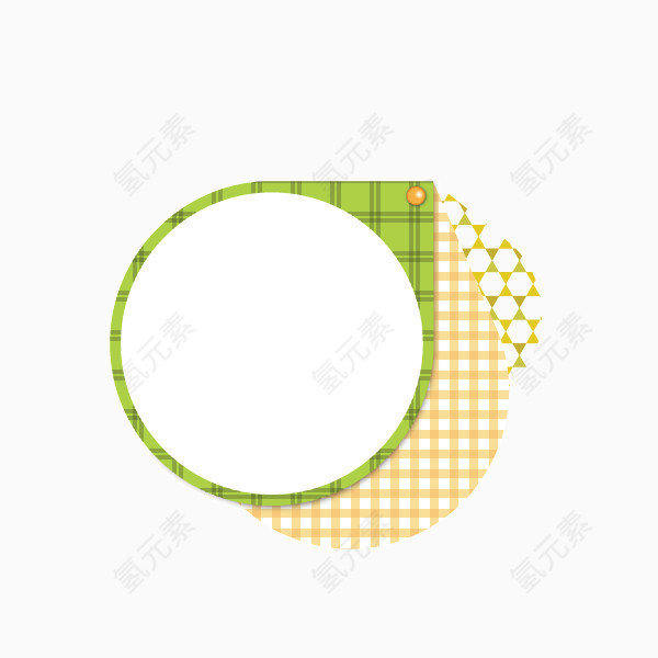 圆环 文案背景元素 小清新  淡绿色