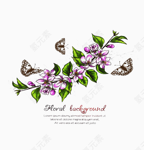 紫色花朵设计