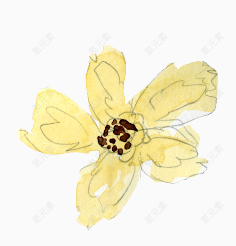 黄色简单小花