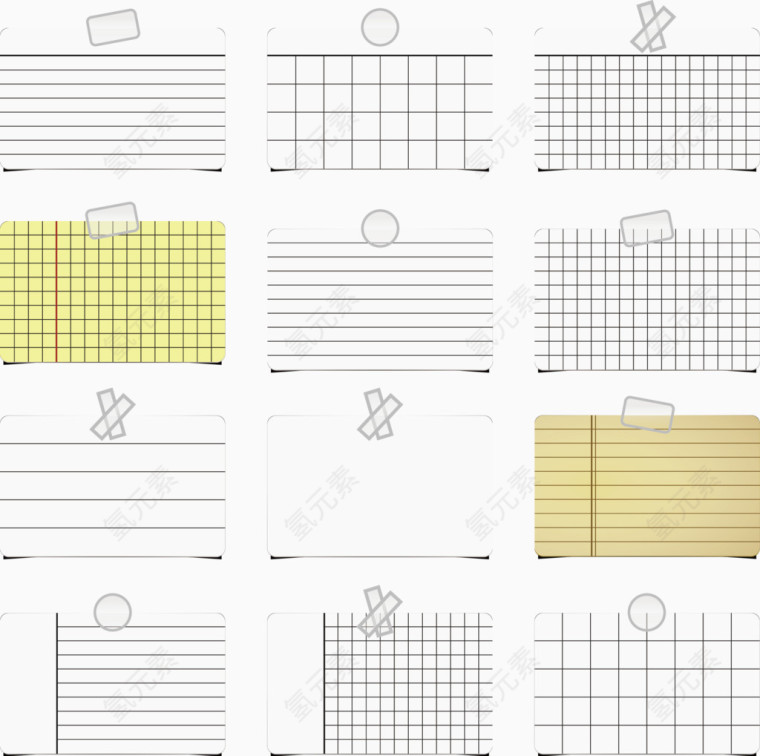 矢量手绘便利贴