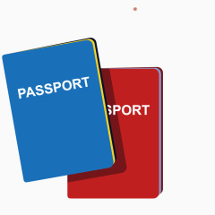 矢量形状护照本子