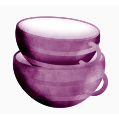 卡通紫色杯子