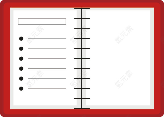 矢量扁平记事本