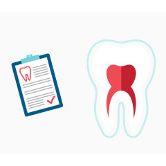 矢量牙齿记录素材
