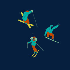滑雪动作人