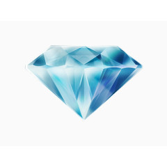 蓝色水晶钻石图标