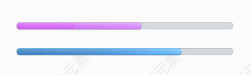 两种纯色简单进度条PSD