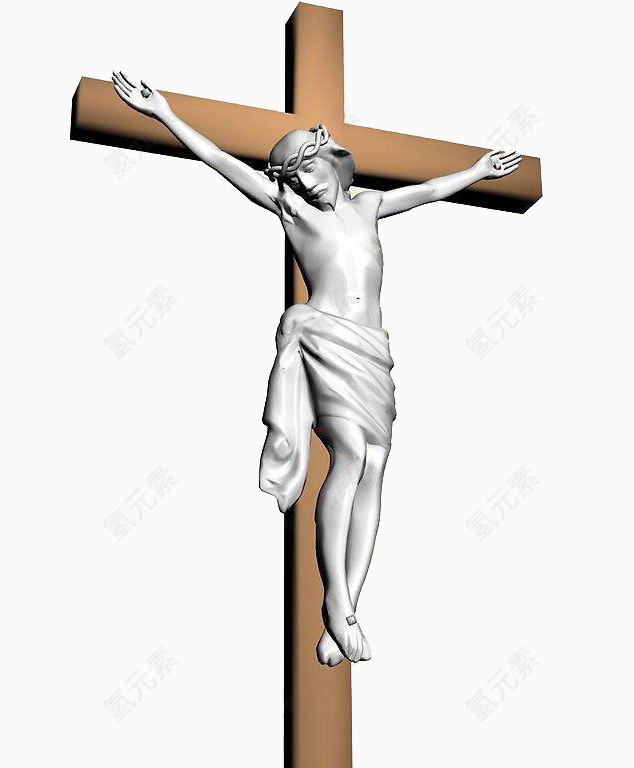 3D十字耶稣素材