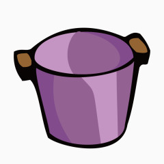 手绘紫色的水桶