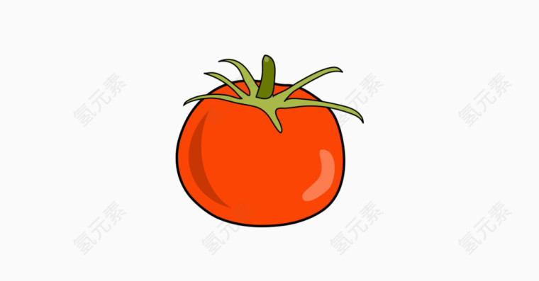 手绘彩色番茄