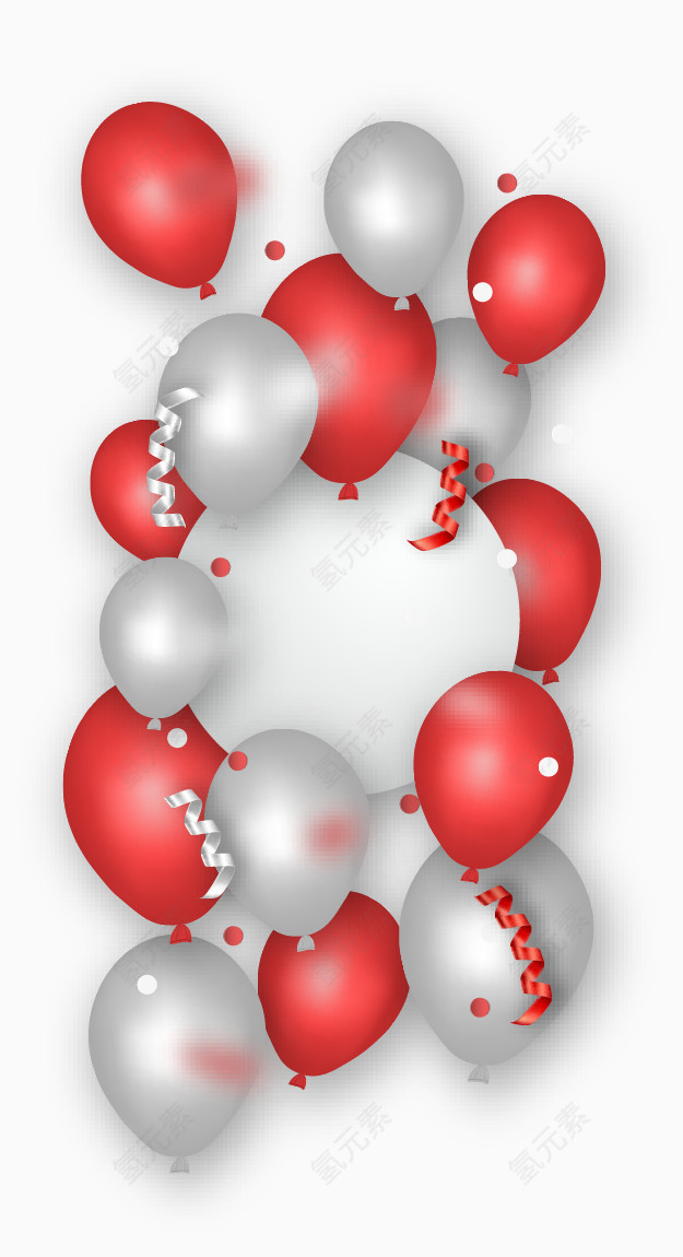 节日红色气球