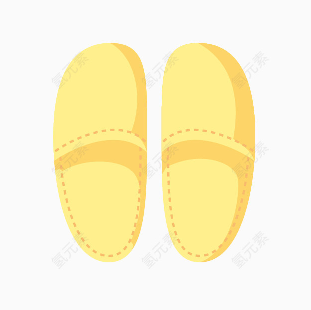 卡通黄色拖鞋