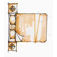 彩平图户型图手绘床床头柜
