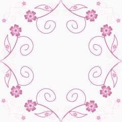 粉色矢量边框花框