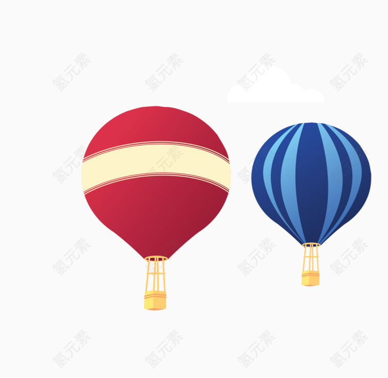 矢量彩色热气球两款