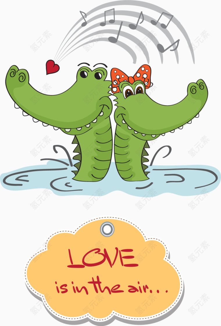 相爱的鳄鱼情侣