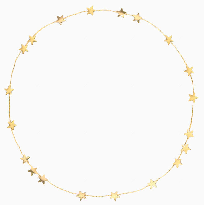 金色立体星圆形装饰边框下载