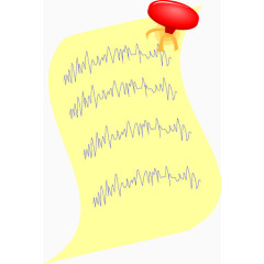 卡通黄色便签矢量