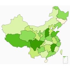 中国绿色植被分布图