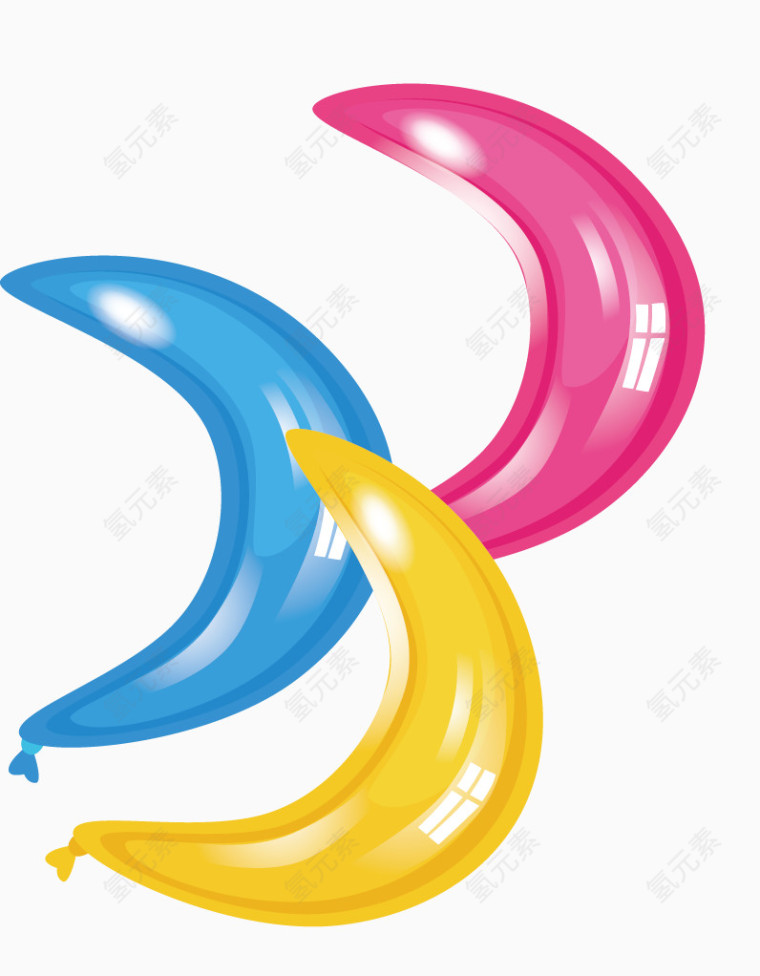 彩色气球设计矢量素材