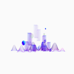 紫色抽象概念化建筑设计
