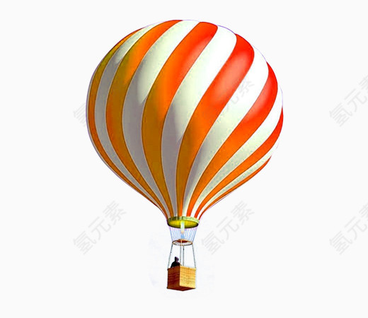 热气球漂浮橘色