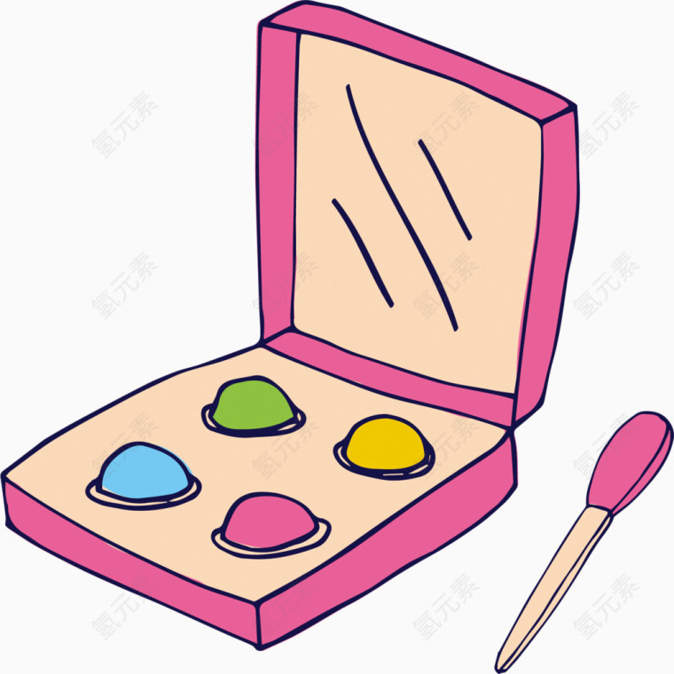 矢量粉色化妆盒素材