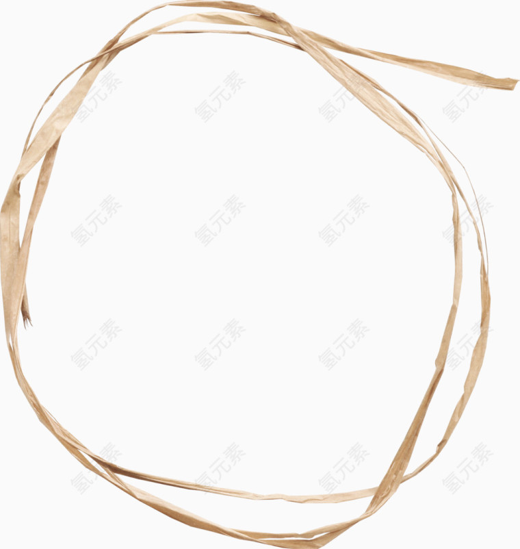 棕色枯草圆环