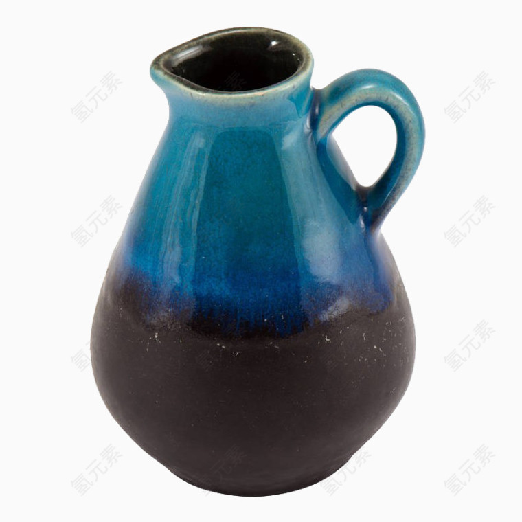 复古的蓝黑色花瓶