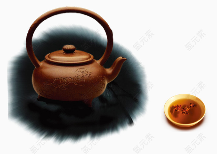 中国风茶壶免抠素材免费下载