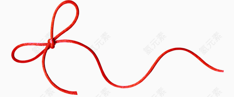 漂浮的红色绳子