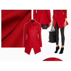 红色布料大衣