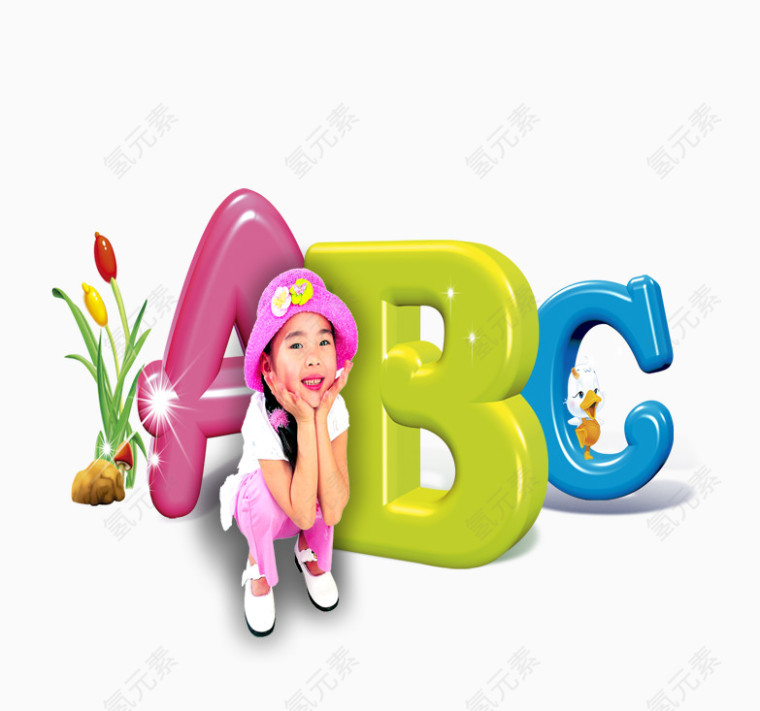 卡通ABC字母素材