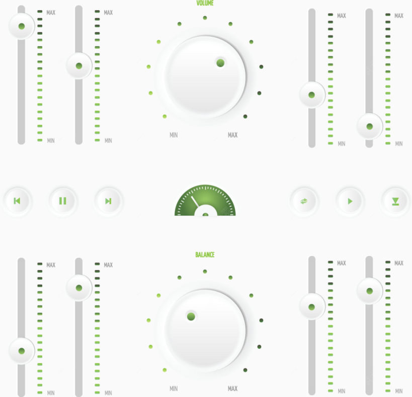 绿色声音调节界面设计下载