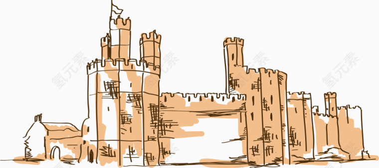 手绘城堡