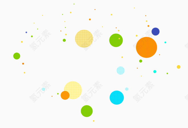 彩色漂浮圆球