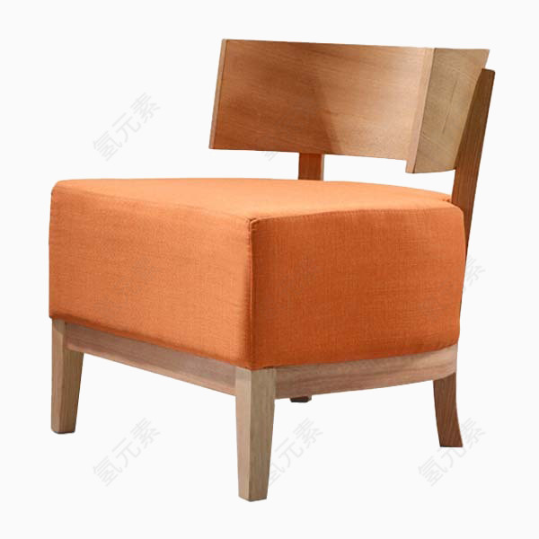 橘色靠背椅子素材