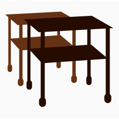 矢量家具拟真实物方桌