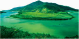 绿色山水中国风清新旅游景点装饰