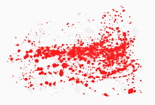 红色油漆喷溅点点