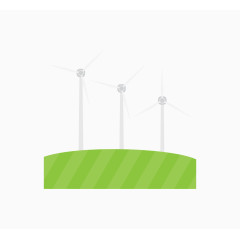 矢量绿色风力发电