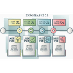 流程操作步骤信息图创意矢量素材