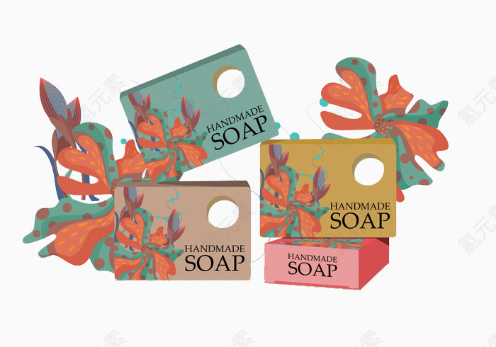 矢量家用卫生用品肥皂