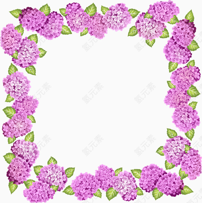 紫色花框