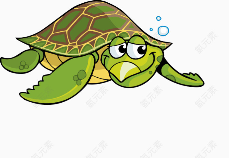 卡通乌龟绿色海龟