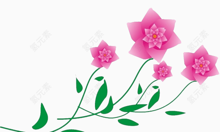 粉色花朵图案