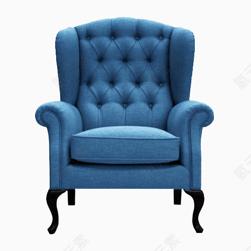 蓝色舒适椅子素材
