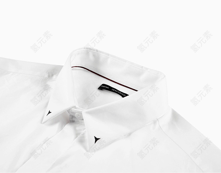 白色圆领立体时尚流行衬衫